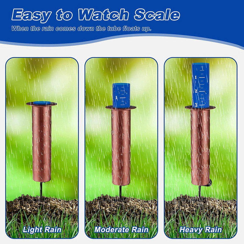 19 * 15 * 3 cm lauko lietaus matuoklio matavimo taurė, atspari krituliams matavimo taurė, skirta sodo lauko kiemo kritulių matuokliui H E6C8