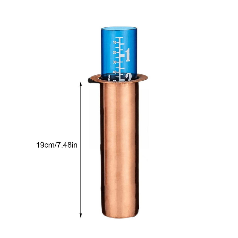 19 * 15 * 3 cm lauko lietaus matuoklio matavimo taurė, atspari krituliams matavimo taurė, skirta sodo lauko kiemo kritulių matuokliui H E6C8