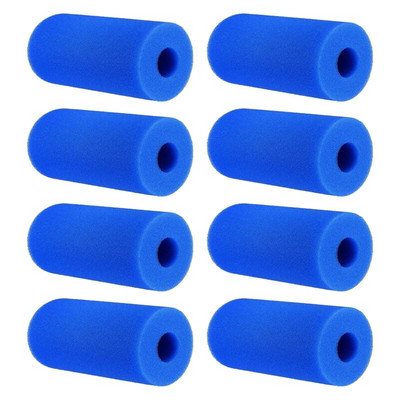 8 vnt. putplasčio filtro kempinė, skirta Intex A tipo daugkartinio naudojimo plaunamiems baseino akvariumo filtrų priedams