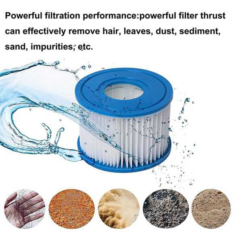 8 vnt. S1 tipo baseino filtrų kasetės, skirtos Intex PureSpa, sūkurinės vonios filtras, baseino SPA filtras Intex 29001E, 11692 SPA filtras