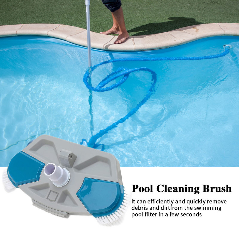 Baseino plytelių šepetys Baseino sienų šepetys su greitomis žarnų jungtimis Baseino valymo šepetys sienoms valyti plyteles grindims baseino šepetys