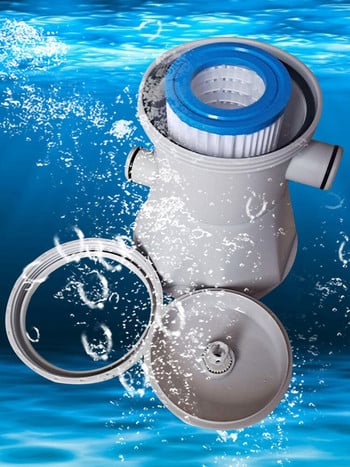 Прозрачна патронна филтърна помпа 15W 110-240V Електрическа водна помпа за плувен филтър за летни басейни за надземни басейни Ежедневна грижа
