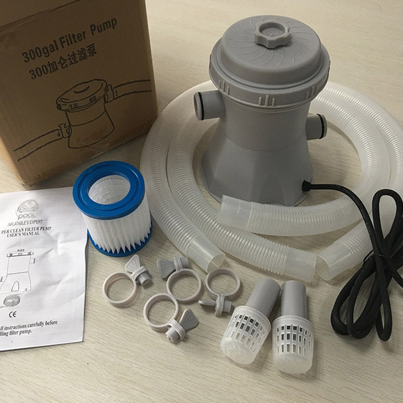 Priehľadné filtračné čerpadlo 15W 110-240V elektrické letné bazénové filtračné vodné čerpadlo pre nadzemné bazény, denná starostlivosť