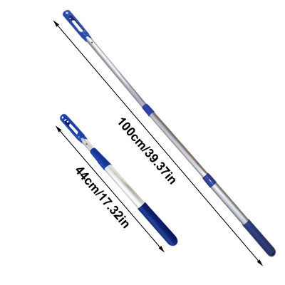 Plaukimo baseino teleskopinė rankena Reguliuojama teleskopinė rankena, prailginanti baseino valytuvo rankena, gelbėjimo stulpas