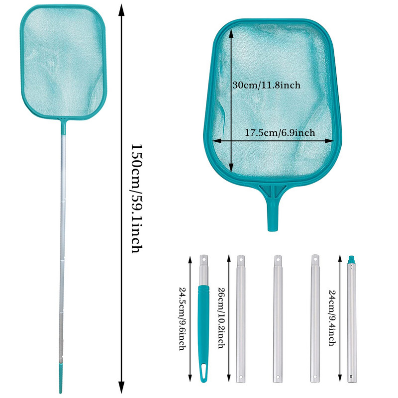 Baseino valymo tinklas Profesionalus gelbėjimo tinklas Tinklinis baseino skimerio lapų gaudyklės krepšys namų lauko baseino valiklio priedai