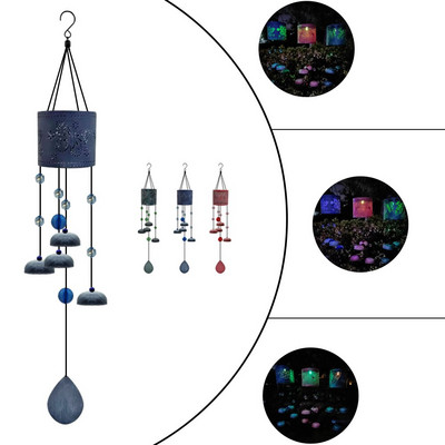 Wind Chimes With Led Lights Dzwonki Wietrzne Lampy Solarne Do Ogrodu Solar Campana De Viento Para Jardin Colgante Outdoor Bells