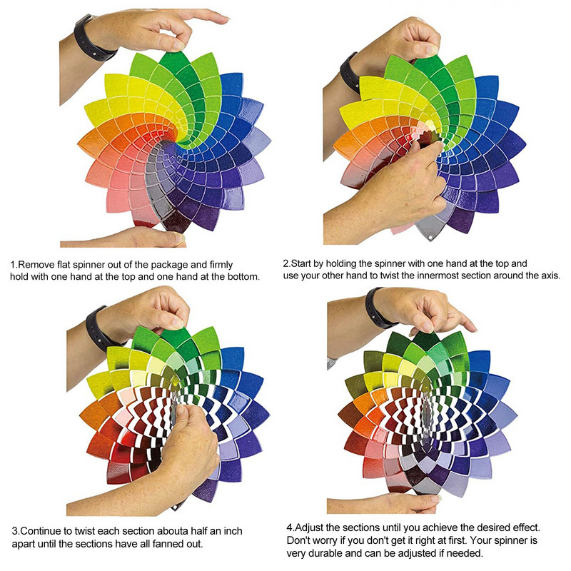 Nerūdijančio plieno 3D vėjo suktukas, metalinis drugelio geometrinis raštas lauko vestuvių kambario vėjo varpas kaimiškas ūkio namų namų dekoras