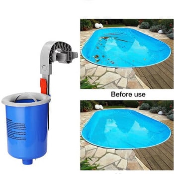 Automatic Pool Surface Cleaner Pool Care Surface Float Extractor Swimming Pool Skimmer Wall Mount Cleaner Leaf Collection Tool