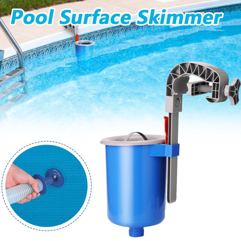 Automatic Pool Surface Cleaner Pool Care Surface Float Extractor Swimming Pool Skimmer Wall Mount Cleaner Leaf Collection Tool