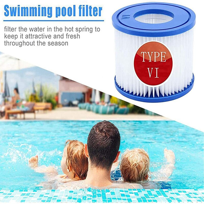 8 ks filtračných kaziet do bazéna, umývateľný filter, ľahko čistiteľný, pre filtračné čerpadlo Bestway Spa