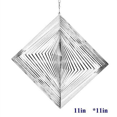 Šiaurės šalių geometriniai 3D apverčiami vėjo varpeliai sodo parko pajūrio langas didelis medis kabantys besisukantys vėjo varpeliai lauko pakabos dekoravimas