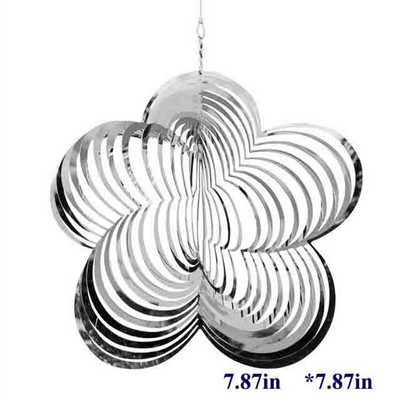 Šiaurės šalių geometriniai 3D apverčiami vėjo varpeliai sodo parko pajūrio langas didelis medis kabantys besisukantys vėjo varpeliai lauko pakabos dekoravimas