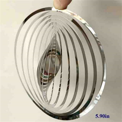 Šiaurės šalių geometriniai 3D apverčiami vėjo varpeliai sodo parko pajūrio langas didelis medis kabantys besisukantys vėjo varpeliai lauko pakabos dekoravimas