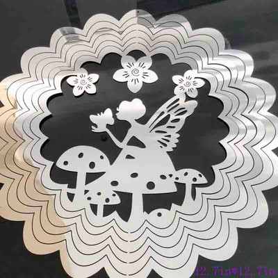 Šiaurės šalių geometriniai 3D apverčiami vėjo varpeliai sodo parko pajūrio langas didelis medis kabantys besisukantys vėjo varpeliai lauko pakabos dekoravimas