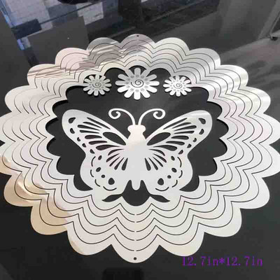 Šiaurės šalių geometriniai 3D apverčiami vėjo varpeliai sodo parko pajūrio langas didelis medis kabantys besisukantys vėjo varpeliai lauko pakabos dekoravimas