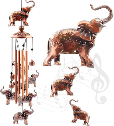 Hummingbird retro vėjo varpelis su S kabliu Nešiojamas vėjo varpelis paukščių gaudyklės aliuminio varpelis, skirtas sodo kiemo dekoravimui