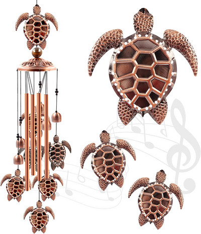 Hummingbird retro vėjo varpelis su S kabliu Nešiojamas vėjo varpelis paukščių gaudyklės aliuminio varpelis, skirtas sodo kiemo dekoravimui