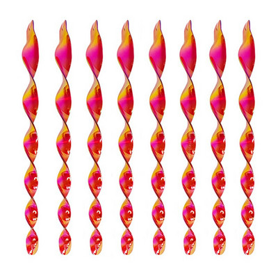 8vnt Atspindintys paukščių atbaidymo strypai 7 spalvos 30cm kabantys paukščių repelentai atspindintys vėjo spiraliniai strypai sodo apsauga nuo paukščių