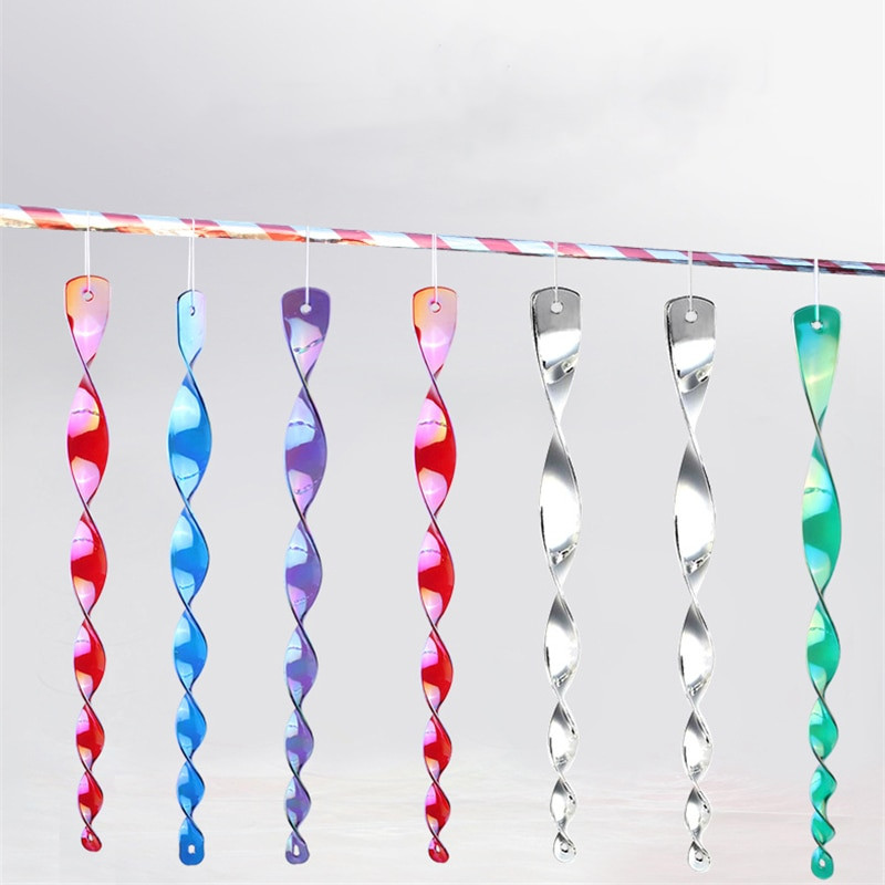 8vnt Atspindintys paukščių atbaidymo strypai 7 spalvos 30cm kabantys paukščių repelentai atspindintys vėjo spiraliniai strypai sodo apsauga nuo paukščių