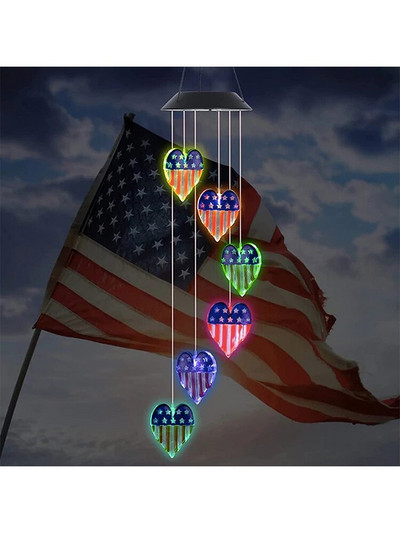 Hummingbird LED слънчеви вятърни камбанки Външна слънчева светлина с автоматична смяна на цвета за градинска декорация Подарък за домакинство