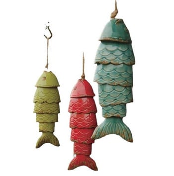 Χρωματιστό Koi Fish Wind Chime Χρώμα Koi Fish Wind Chimes Ρητίνη εξωτερικού χώρου Wind Chimes Κρεμαστό χριστουγεννιάτικο δώρο Διακόσμηση κήπου