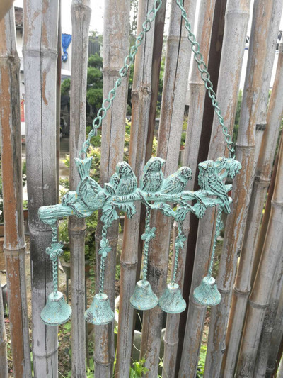 Ketaus kaimiškos širdies formos vėjo varpeliai kariliono varpeliai lauko sodo dekoro papuošalai pavasario puošmena drugelis