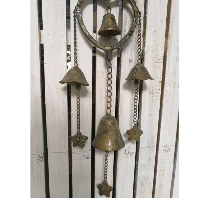 Ketaus kaimiškos širdies formos vėjo varpeliai kariliono varpeliai lauko sodo dekoro papuošalai pavasario puošmena drugelis