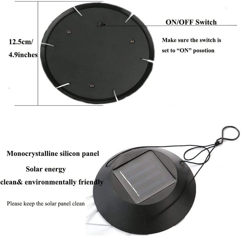 Solar Wind Chimes Outdoor Solar Lights Chimes Αδιάβροχο Κρυστάλλινο Μπαλάκι LED Κρεμαστό φωτιστικό για διακόσμηση εξωτερικού χώρου Φεστιβάλ Κήπου