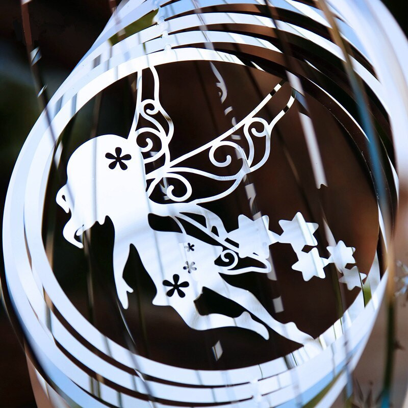 Пеперуда Wind Chime Garden 3D кръгли въртящи се вятърни въртящи се въртящи се въртящи се въртящи се въртящи се въртящи се ветрове Външен висящ декор Подарък Висулка с кръгла форма Уловители на вятъра