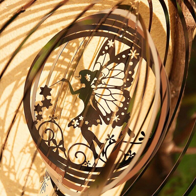 Пеперуда Wind Chime Garden 3D кръгли въртящи се вятърни въртящи се въртящи се въртящи се въртящи се въртящи се въртящи се ветрове Външен висящ декор Подарък Висулка с кръгла форма Уловители на вятъра