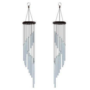 18 тръби Wind Chimes Nordic Classic Windgong Орнамент Висящи на стената метални медни вятърни върти Вътрешен двор Декорация на дома на открито