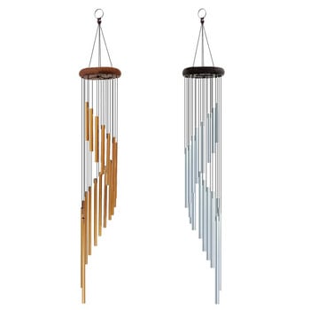 18 тръби Wind Chimes Nordic Classic Windgong Орнамент Висящи на стената метални медни вятърни върти Вътрешен двор Декорация на дома на открито