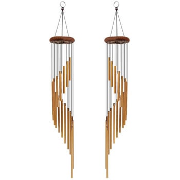 18 тръби Wind Chimes Nordic Classic Windgong Орнамент Висящи на стената метални медни вятърни върти Вътрешен двор Декорация на дома на открито