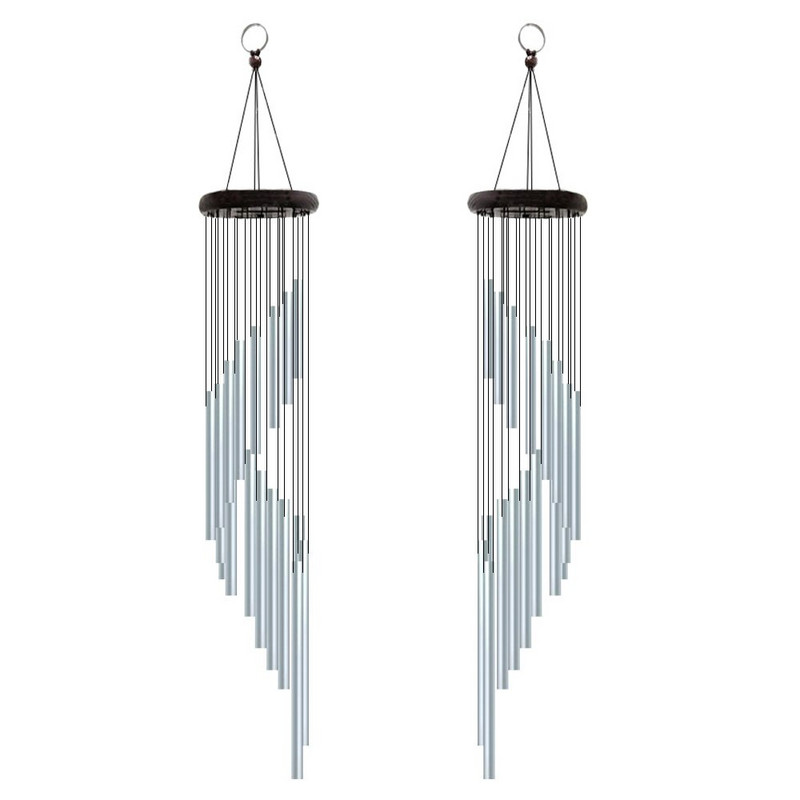 18 vamzdžių vėjo varpeliai šiaurietiški klasikiniai vėjo gongo ornamentai, pakabinami ant sienos metaliniai variniai vėjo suktukai, lauko lauko namų dekoravimas