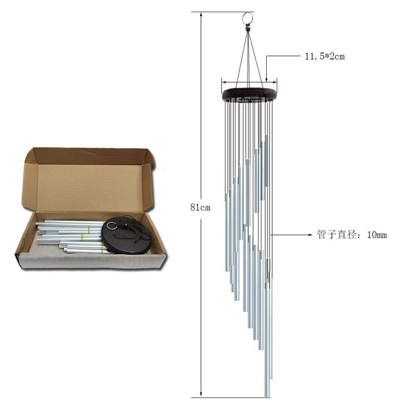 18 vamzdžių vėjo varpeliai šiaurietiški klasikiniai vėjo gongo ornamentai, pakabinami ant sienos metaliniai variniai vėjo suktukai, lauko lauko namų dekoravimas