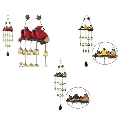 Garden Bird Multi-Bells szélcsengő hangolt elegáns szélcsengő nyugtató dallamos mély tónusú dekoráció rozsdaálló emlékmű szélcsengőhöz