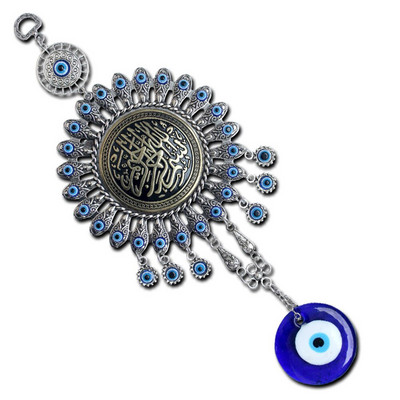 Mare turcesc Evil Eye pandantiv cu ochi albaștri Demon Turcia Suvenir Decorare perete de interior din aliaj de sticlă, mașină, ornament nordic pentru acasă