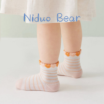Детски чорапи с флорални мотиви за момиче 