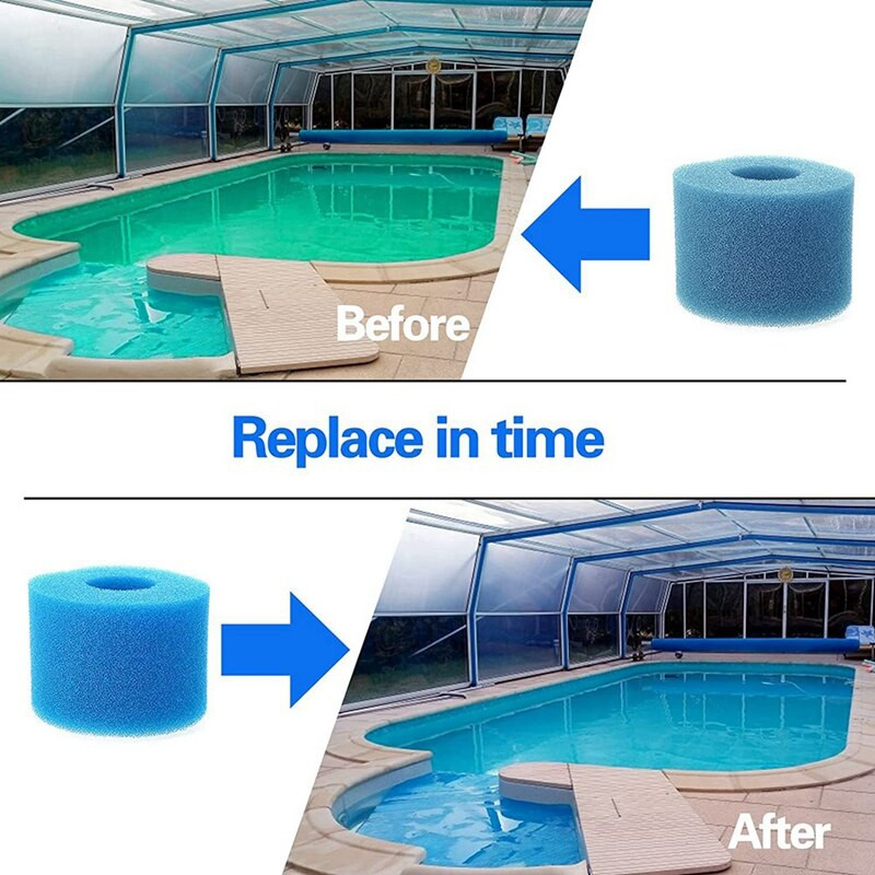 18 tk filtrikäsn Intex S1 tüüpi Pure Spa korduvkasutatava pestava vahuga mullivanni filtrikasseti jaoks