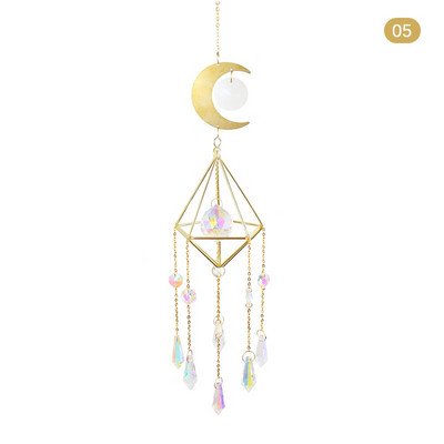 Cristale Big Wind Chime Prismă Sun Light Catcher Bijuterii lucrate manual Grădină pandantiv agățat Ornament Fereastră Cortina Decor acasă