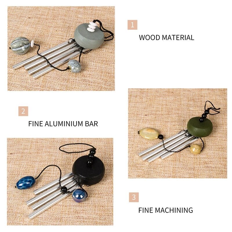 Metaliniai vėjo varpeliai Aliuminio strypai Kambarių namų dekoras Sodo dekoravimas Lauko pavasario balkonų dekoracijos