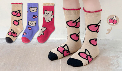 Šarene čarape s aplikacijama za djevojčice, 3 komada u kompletu