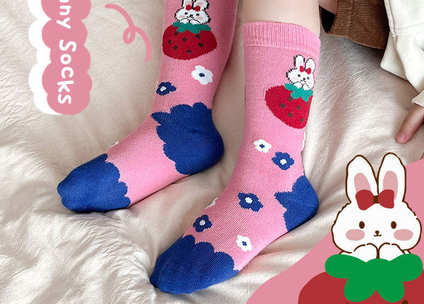 Šarene čarape s aplikacijama za djevojčice, 3 komada u kompletu