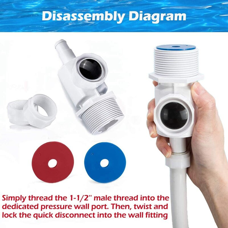 Piese de curățat piscine 9-100-9001 Piese ansamblu conector UWF pentru aparatul de curățat piscine compatibile cu Polaris Zodiac 380 280 180