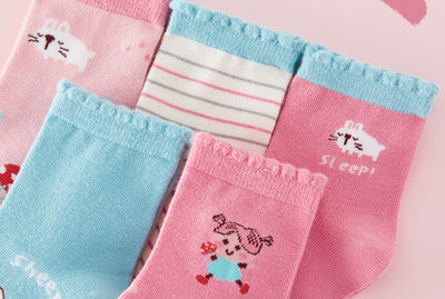 Vaikiškos kojinės mergaitėms - penkios vnt