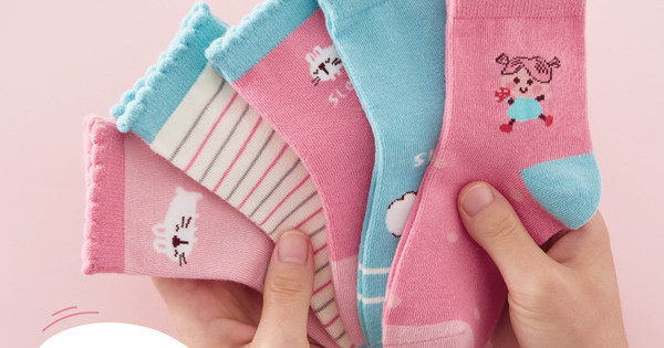 Vaikiškos kojinės mergaitėms - penkios vnt