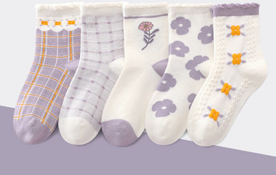 Ležérne detské ponožky pre dievčatá