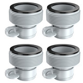 4 vnt. 1,25–1,5 colio B tipo žarnos adapteriai Žarnos konvertavimo adapteriai B, skirti Intex baseino filtrų siurbliams ir sūraus vandens sistemai