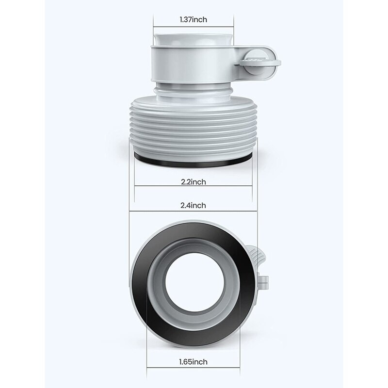 4 vnt. 1,25–1,5 colio B tipo žarnos adapteriai Žarnos konvertavimo adapteriai B, skirti Intex baseino filtrų siurbliams ir sūraus vandens sistemai