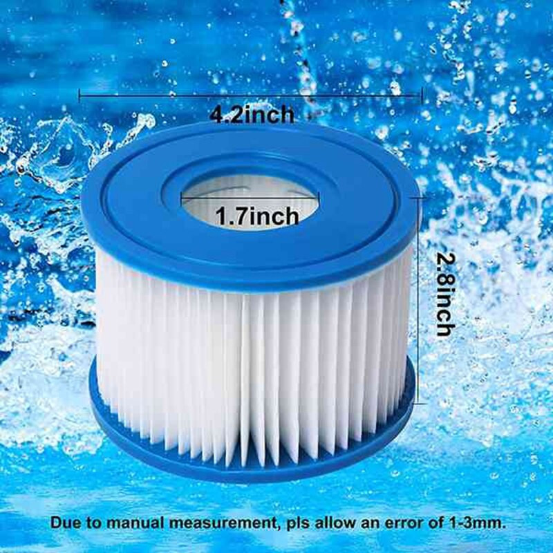 8 buc cartușe pentru filtre pentru piscină tip S1 pentru Intex PureSpa, filtru pentru cadă cu hidromasaj, filtru pentru piscine pentru Intex 29001E, filtru spa 11692